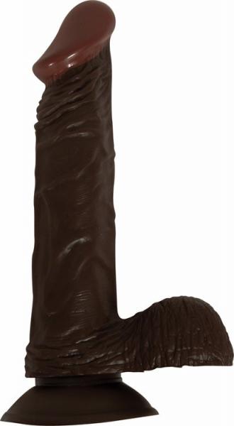 All American Whopper 8 inches Vibrating Dildo, Balls Brown - Candysoyummy Adult Store