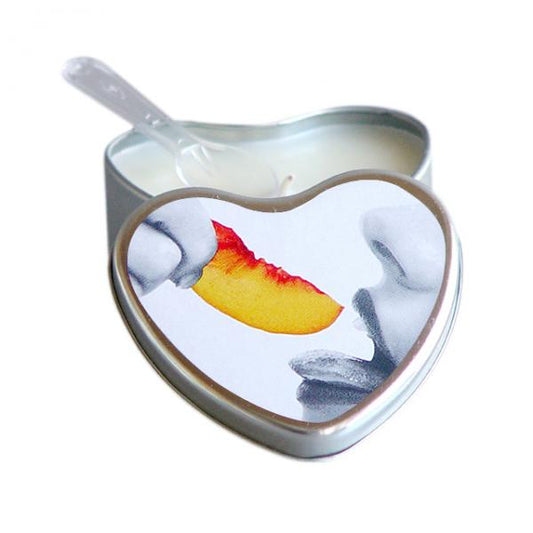 Edible Heart Candle - Peach