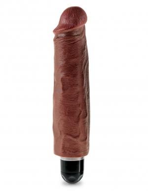 King Cock 7 inches Vibrating Stiffy Brown - Candysoyummy Adult Store