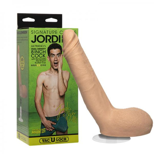 Signature Cocks Jordi El Nio Polla 8 Inch Ultraskyn Cock With Removable Vac-u-lock Suction Cup Vanil