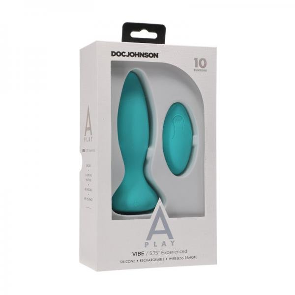 A-play Vibe Experienced Rechargeable Silicone Anal Plug With Remote Teal - Candysoyummy Adult Store