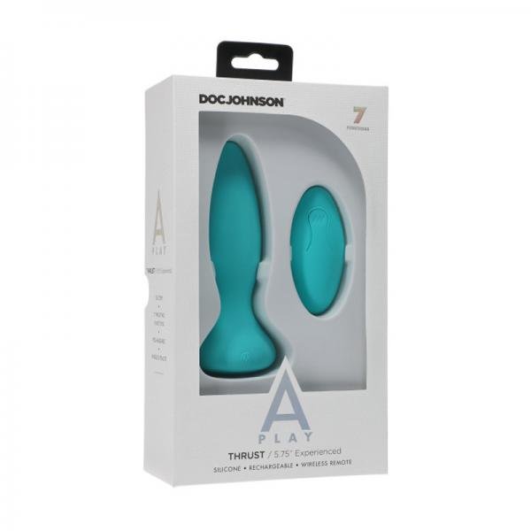 A-play Thrust Experienced Rechargeable Silicone Anal Plug With Remote Teal - Candysoyummy Adult Store