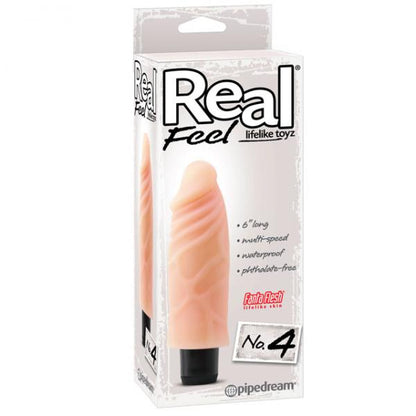 Real Feel Lifelike Toyz No 4 Beige Vibrating Dildo