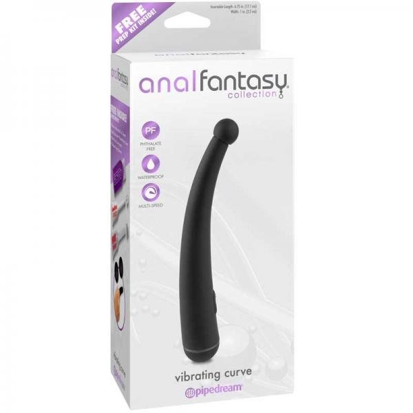 Anal Fantasy Vibrating Curve Probe Black - Candysoyummy Adult Entertainment Store