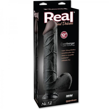 Real Feel Deluxe No.12 Black Vibrating Dildo