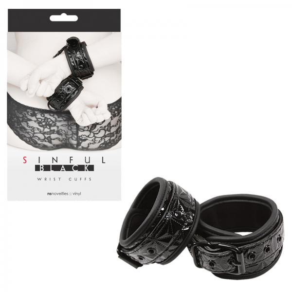 Sinful Black Wrist Cuffs