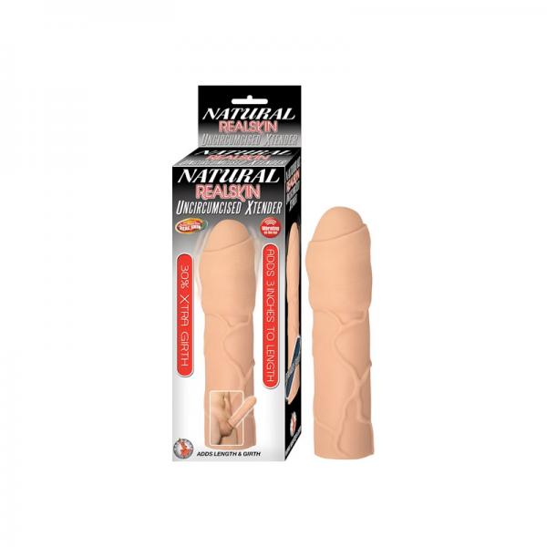 Natural Realskin Uncircumcised Xtender Vibrating Beige