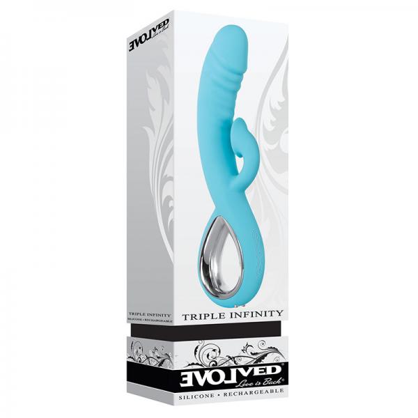 Triple Infinity Blue Rabbit Style Vibrator