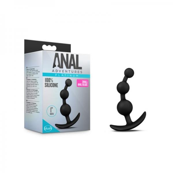 Anal Adventures Platinum Small Anal Beads Black - Candysoyummy Adult Entertainment Store